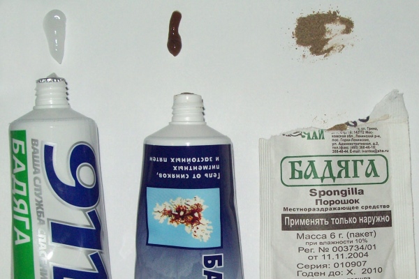 Формы выпуска средств с бадягой